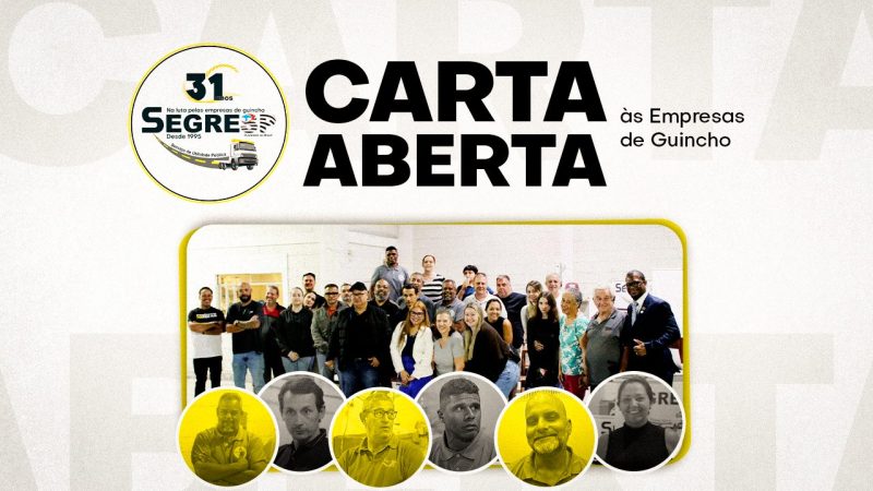 Carta aberta de gratidão e compromisso de representação legítima do SEGRESP em prol de toda categoria