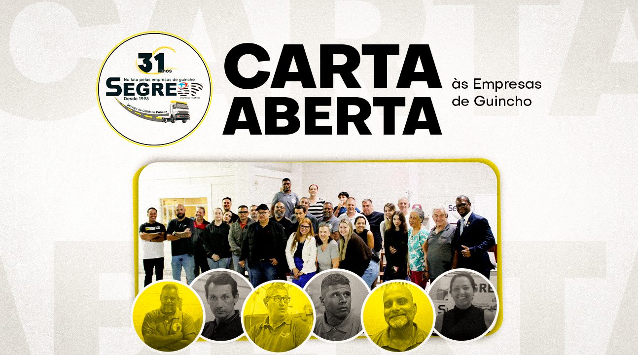 Carta aberta de gratidão e compromisso de representação legítima do SEGRESP em prol de toda categoria