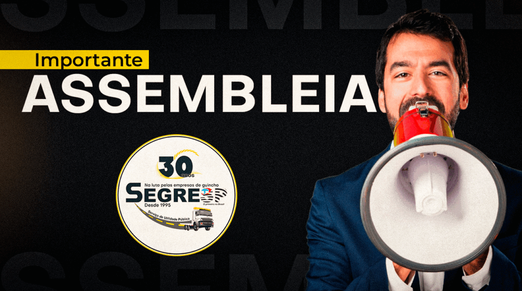 Segresp convoca associados para importante assembleia no dia 29 de maio, às 19h30 (1ª chamada) e às 20 horas (2ª chamada). Participem!