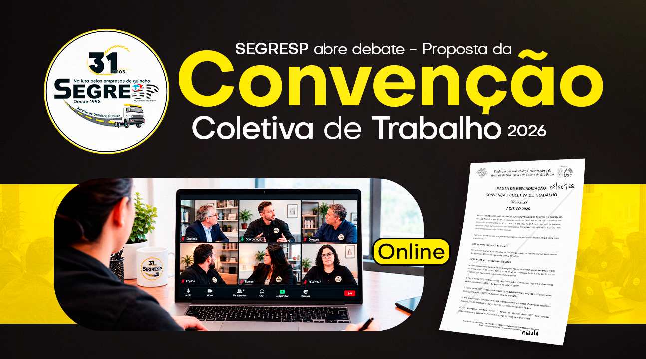 SEGRESP abre debate sobre proposta da CCT 2026. Avaliem o documento e vamos juntos definir nossa contraproposta
